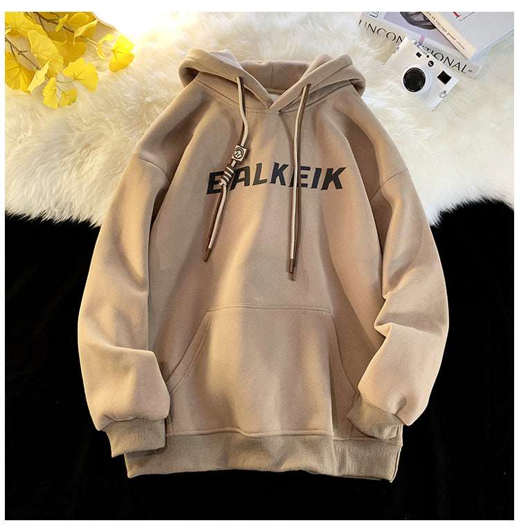 Fleece-lined Baggy Coat Warm Hoodie