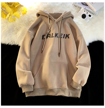 Fleece-lined Baggy Coat Warm Hoodie