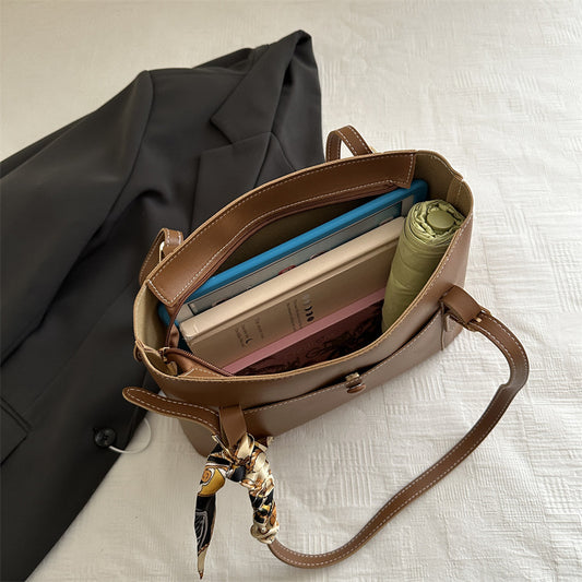 Womens Simple Casual High-Capacity Shoulder Bag